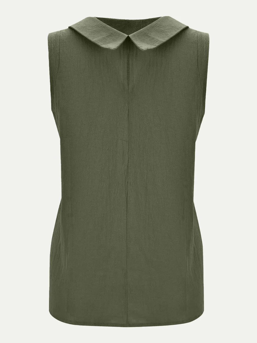 Top sin mangas con cuello redondo de talla completa