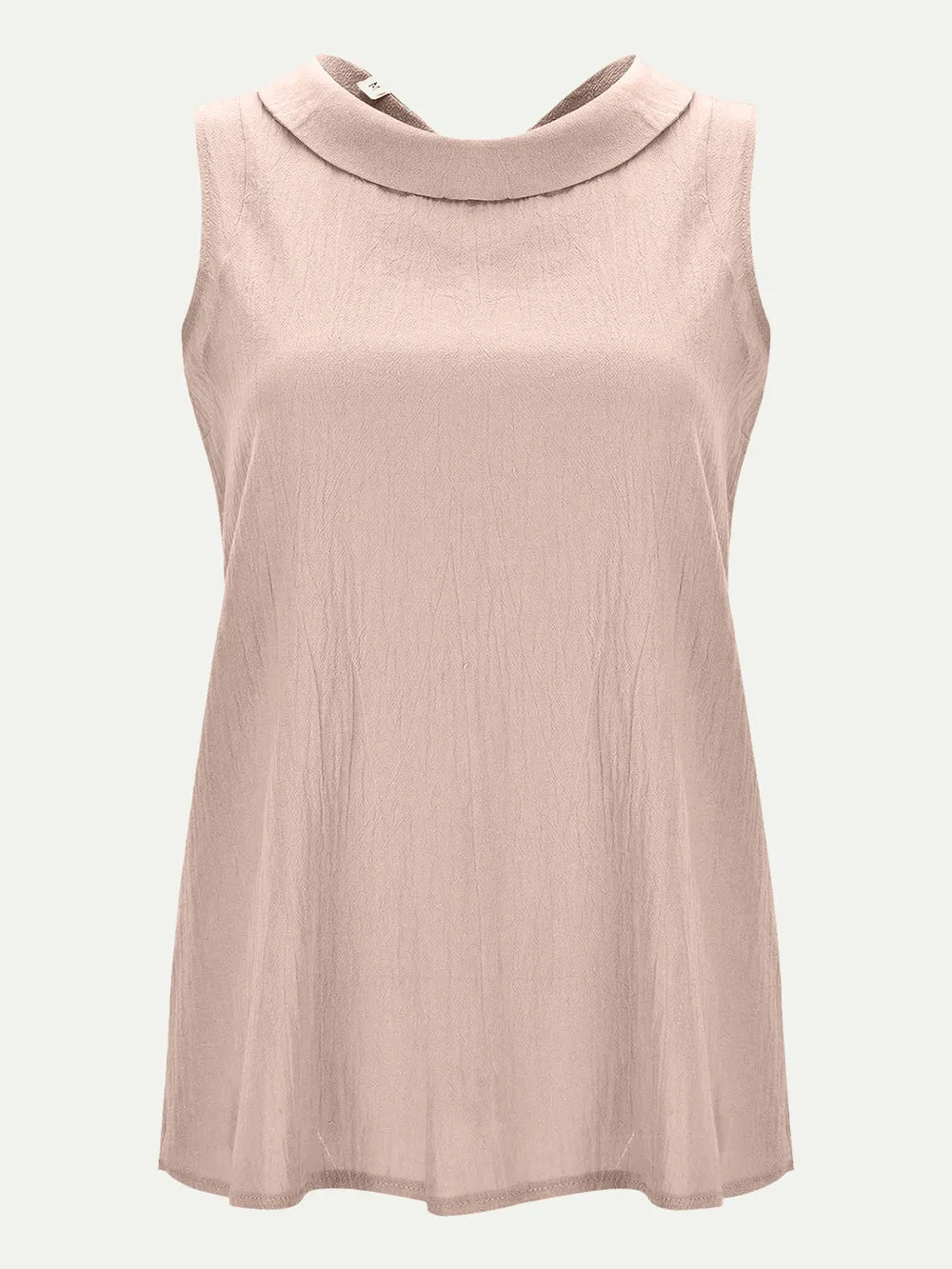 Top sin mangas con cuello redondo de talla completa
