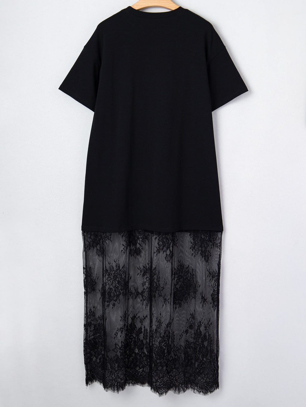 Floral Patchwork Short Sleeve T Shirt Loose Dress