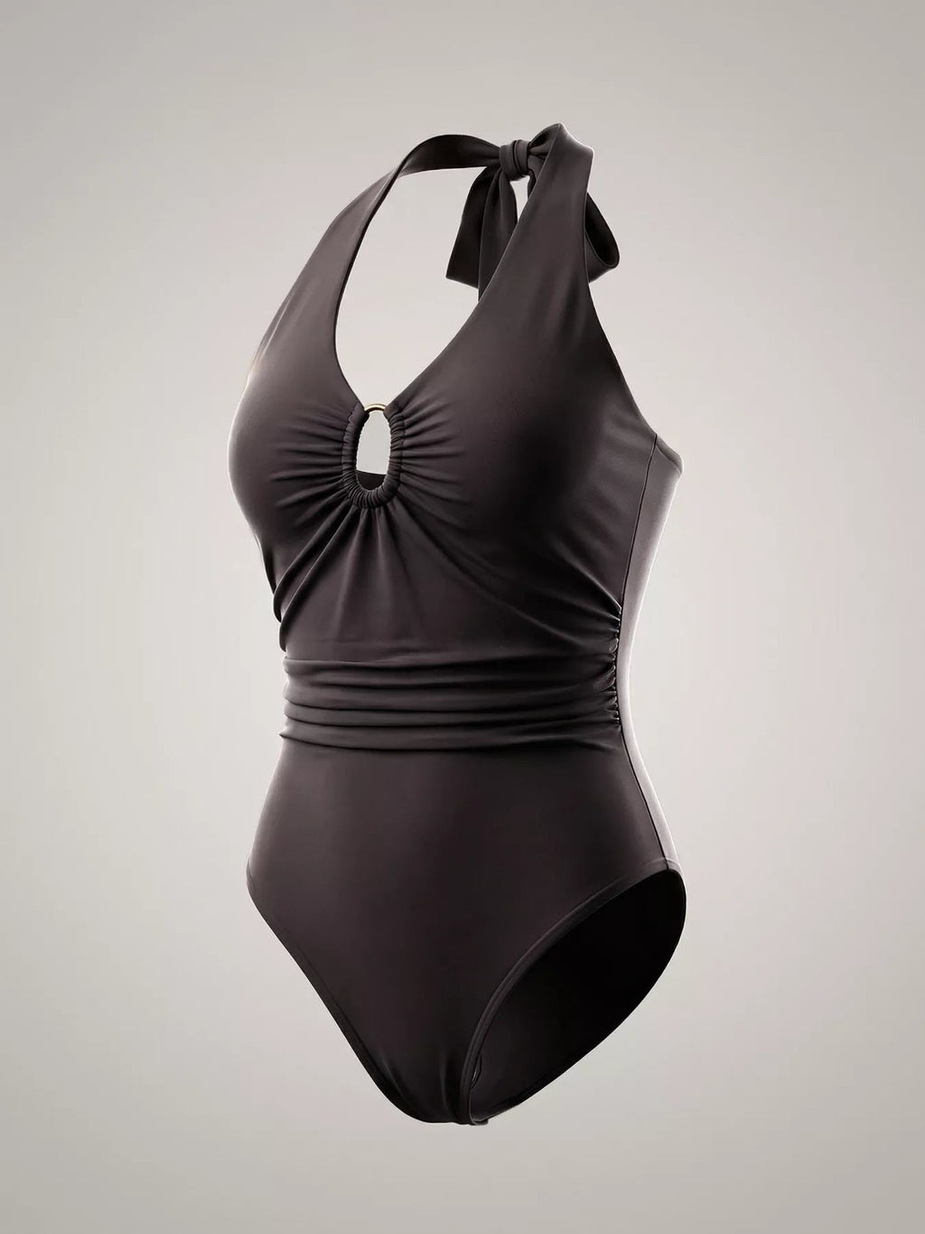 Halter Neck Ruched Bodysuit