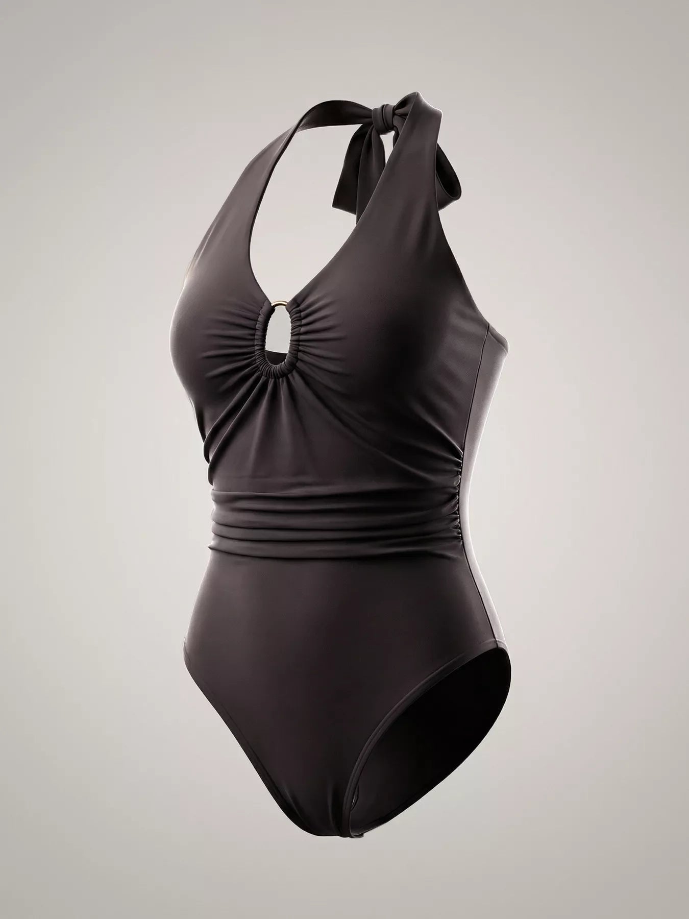 Halter Neck Ruched Bodysuit
