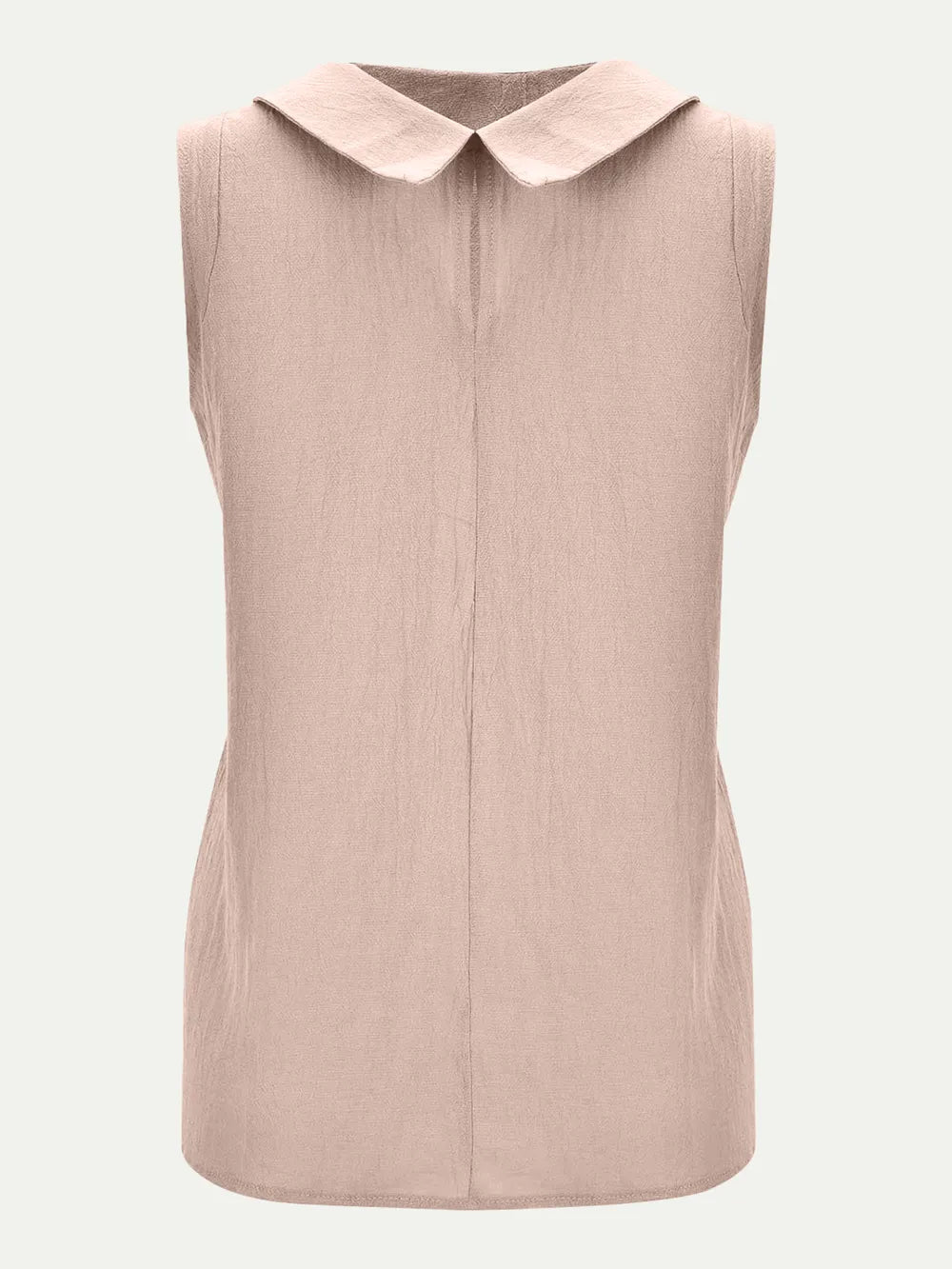 Top sin mangas con cuello redondo de talla completa