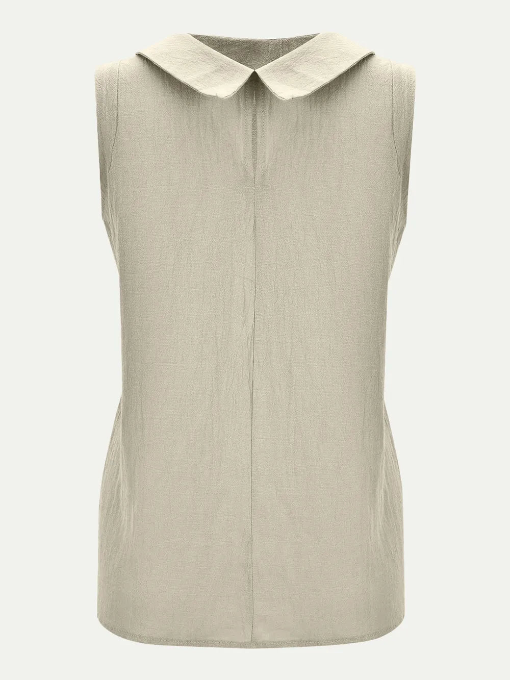 Top sin mangas con cuello redondo de talla completa