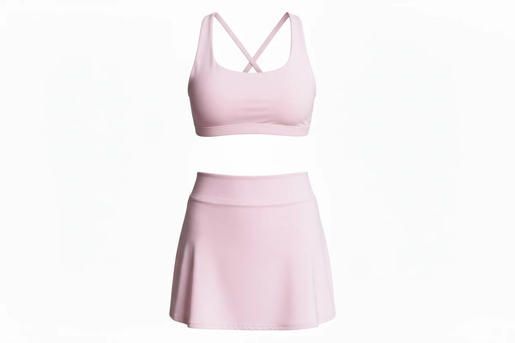 Conjunto de camisola con cuello halter y minifalda