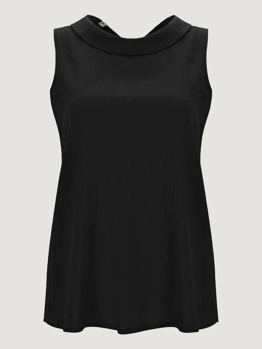 Top sin mangas con cuello redondo de talla completa