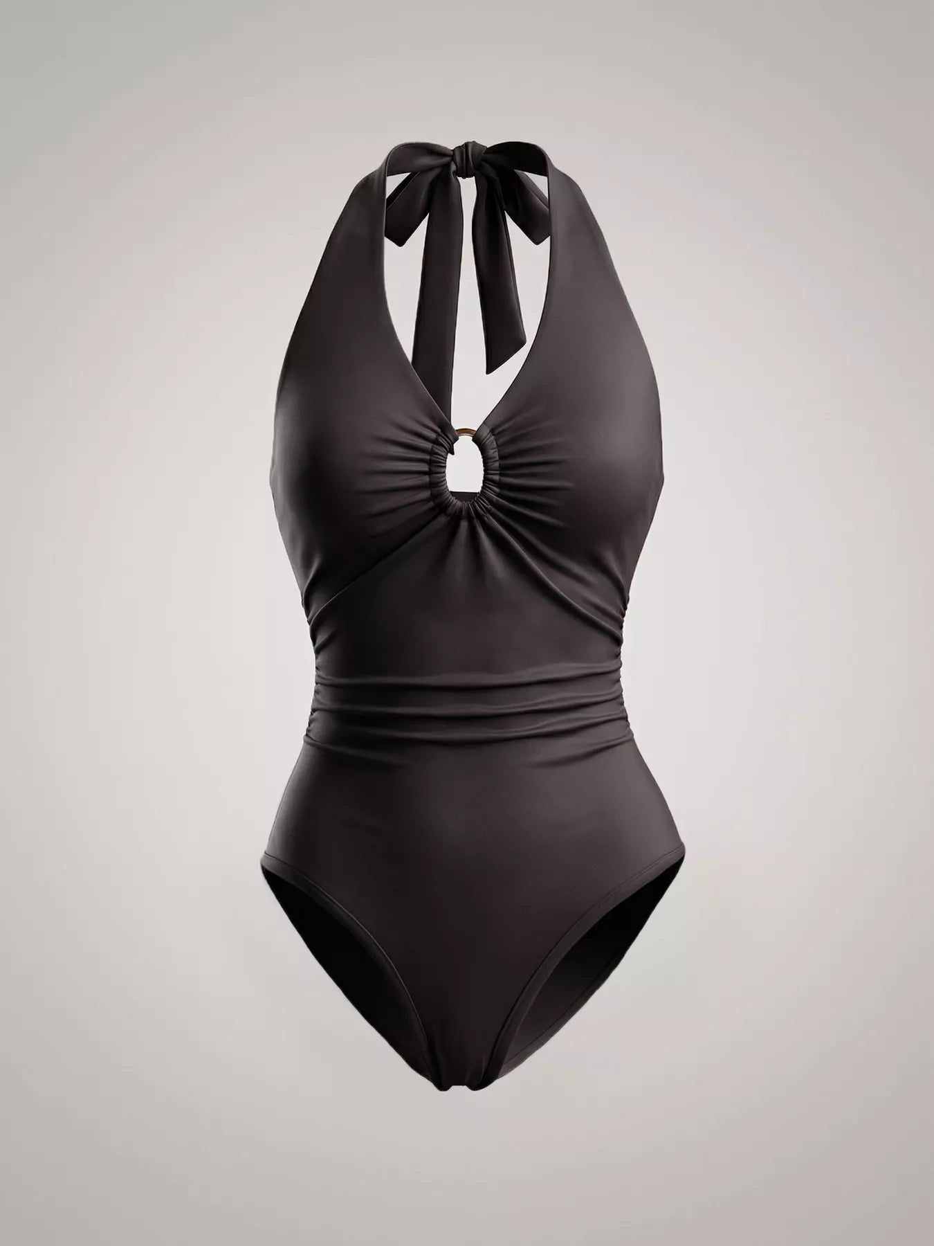 Halter Neck Ruched Bodysuit