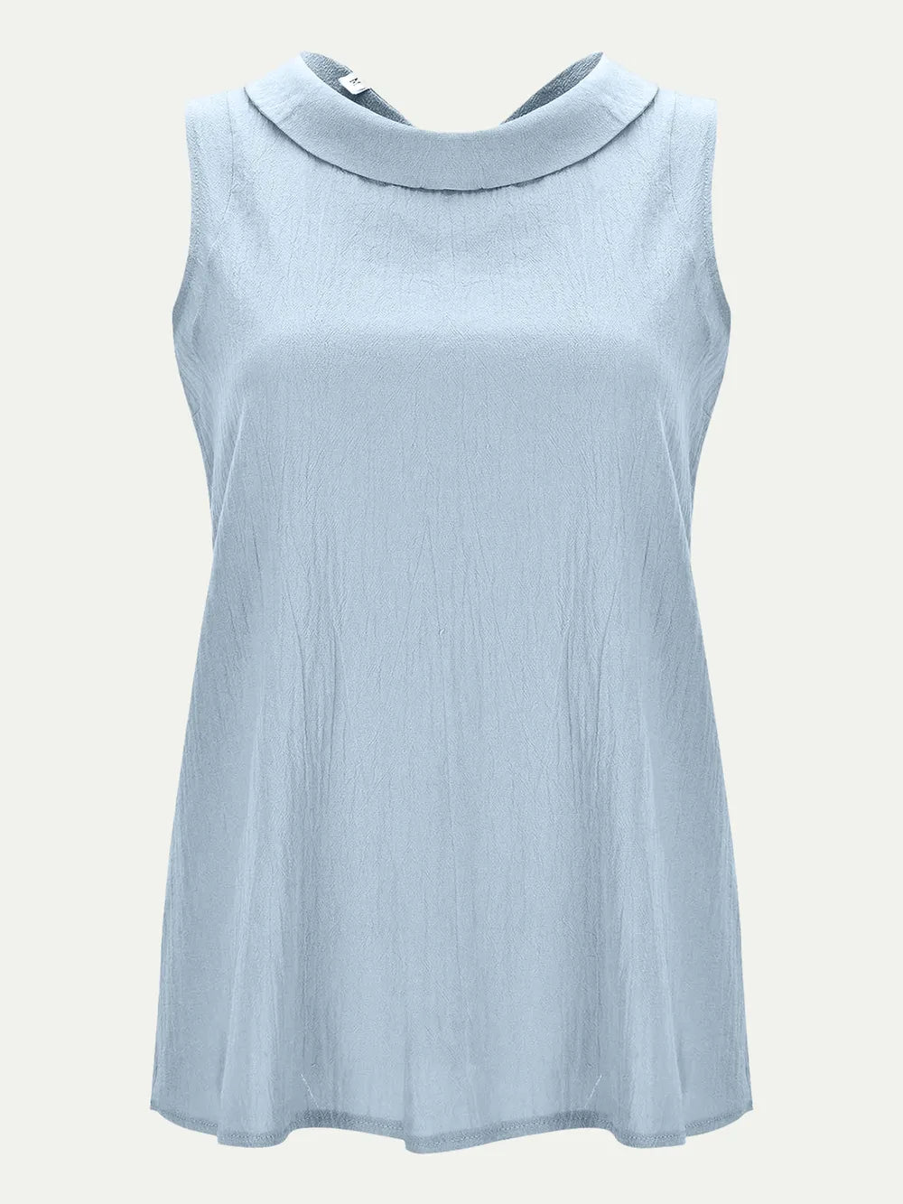Top sin mangas con cuello redondo de talla completa