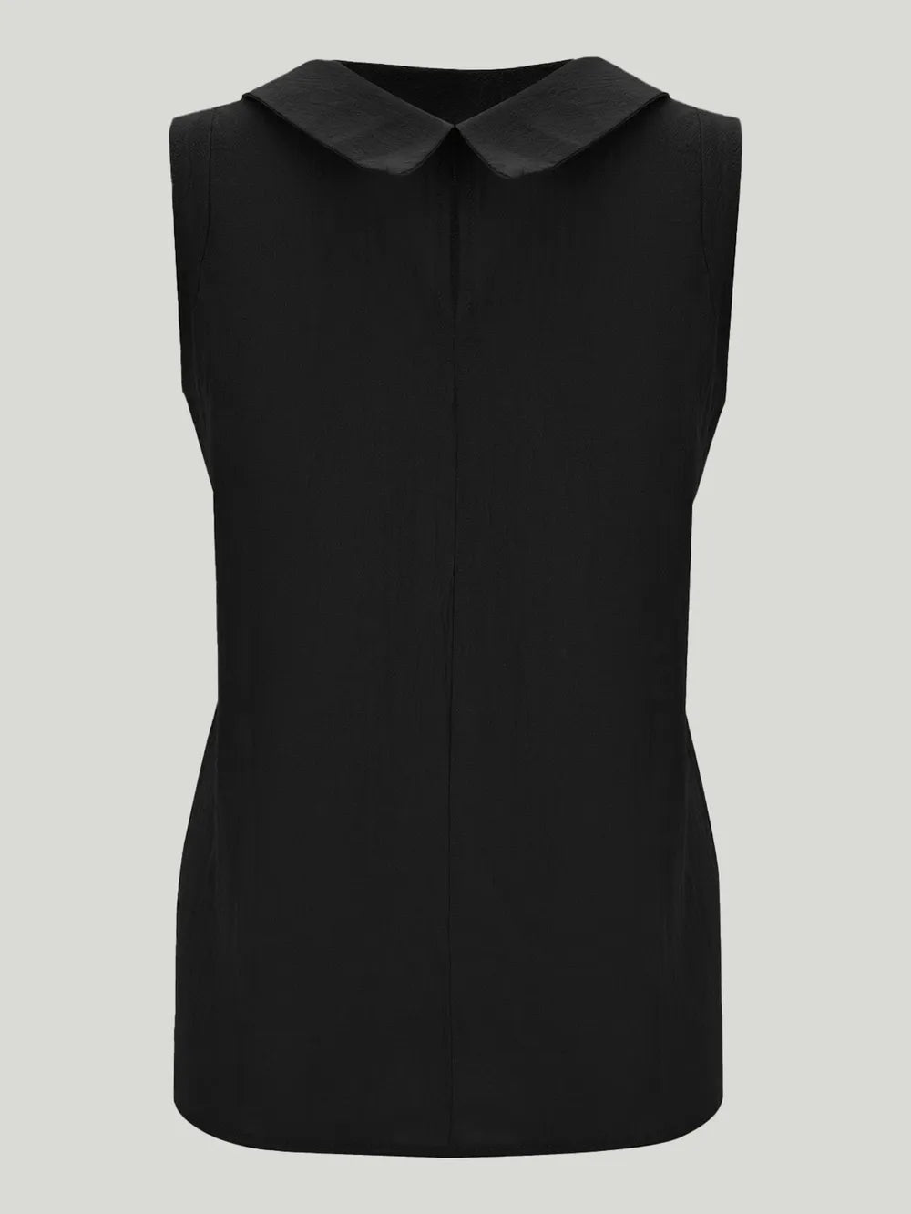 Top sin mangas con cuello redondo de talla completa