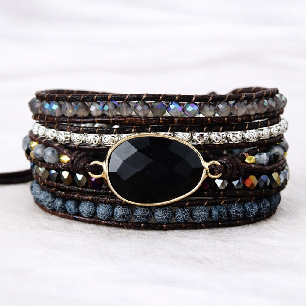 Agate Beaded Bracelet