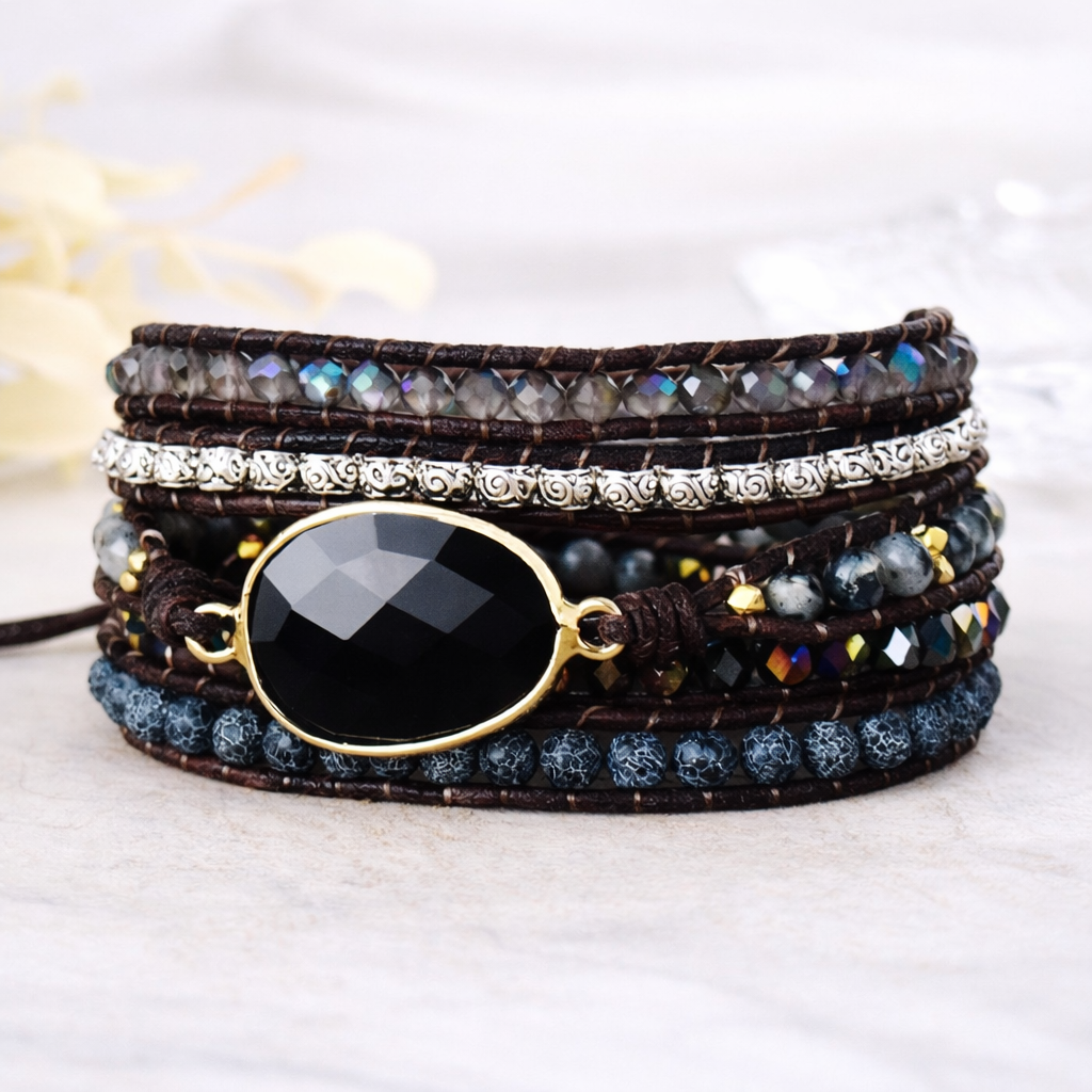 Agate Beaded Bracelet