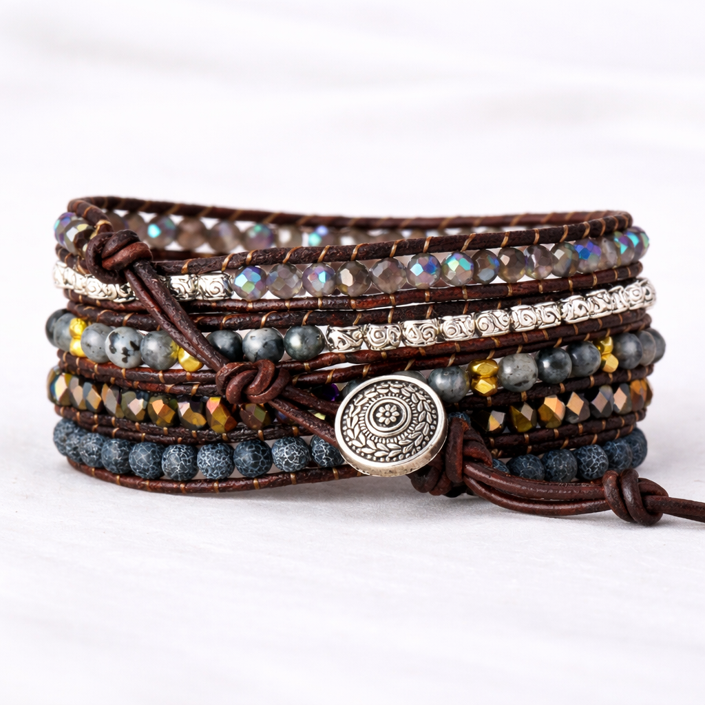 Agate Beaded Bracelet