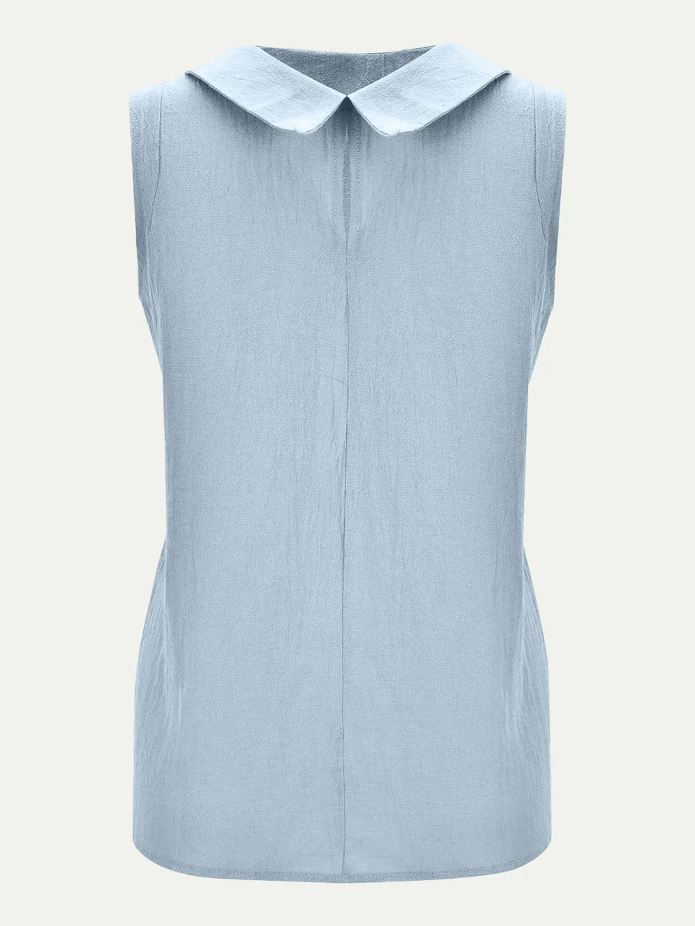 Top sin mangas con cuello redondo de talla completa