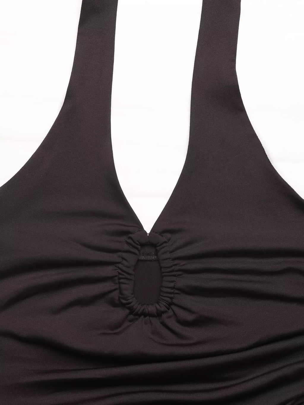 Halter Neck Ruched Bodysuit