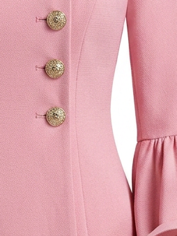 Bell Sleeve Mini Dress with Front Button