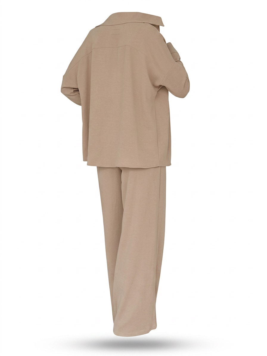 Button Up Long Sleeve Shirt and Pants Set