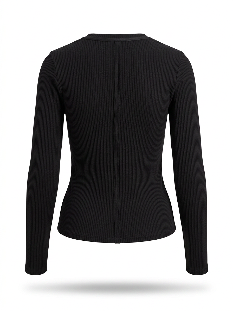 Button Up Round Neck Long Sleeve Cardigan